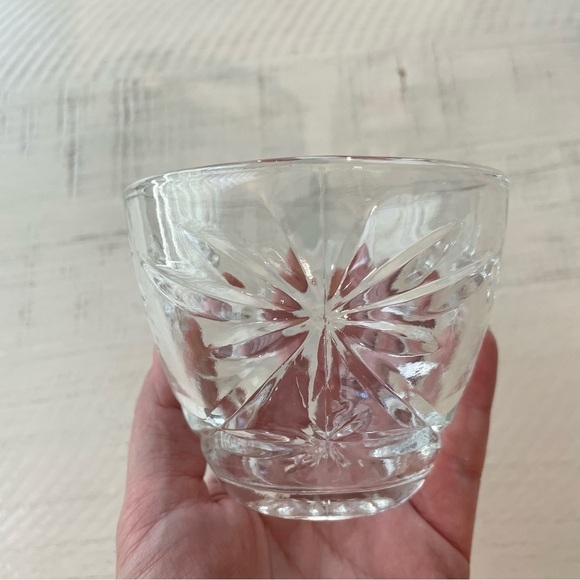 Prescut Clear Open Sugar by Anchor Hocking Pressed Star Fan Design - Picture 7 of 11